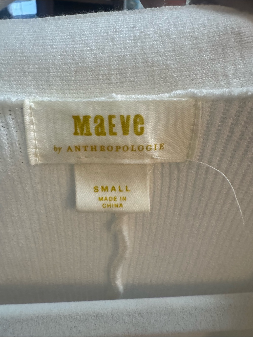 Maeve White Ribbed Short-Sleeve Button Cardigan - Picture 6 of 6